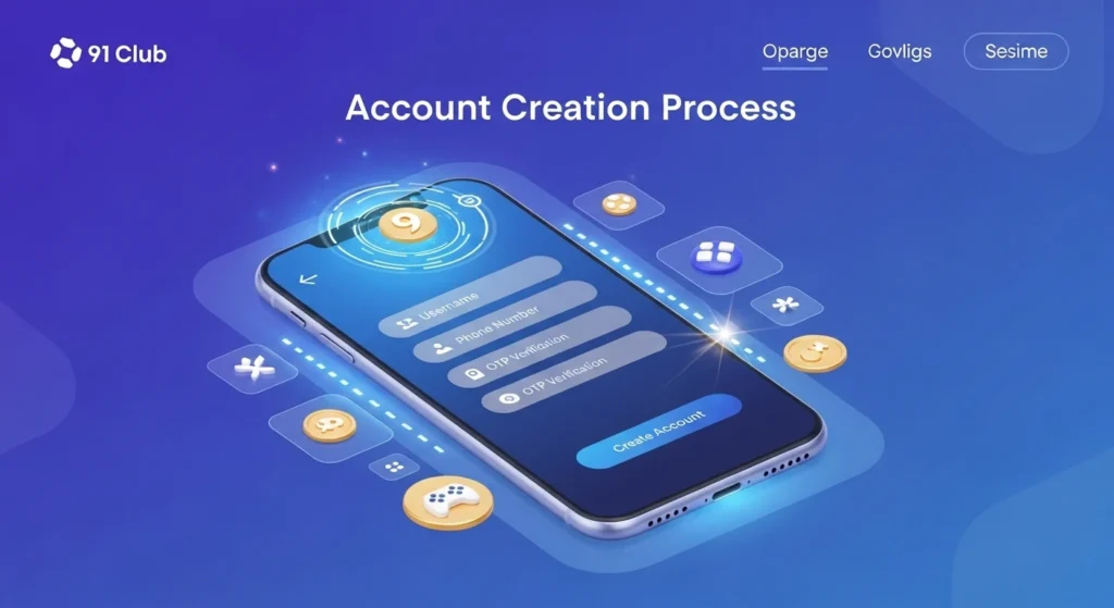 91 Club Register steps displayed on smartphone screen