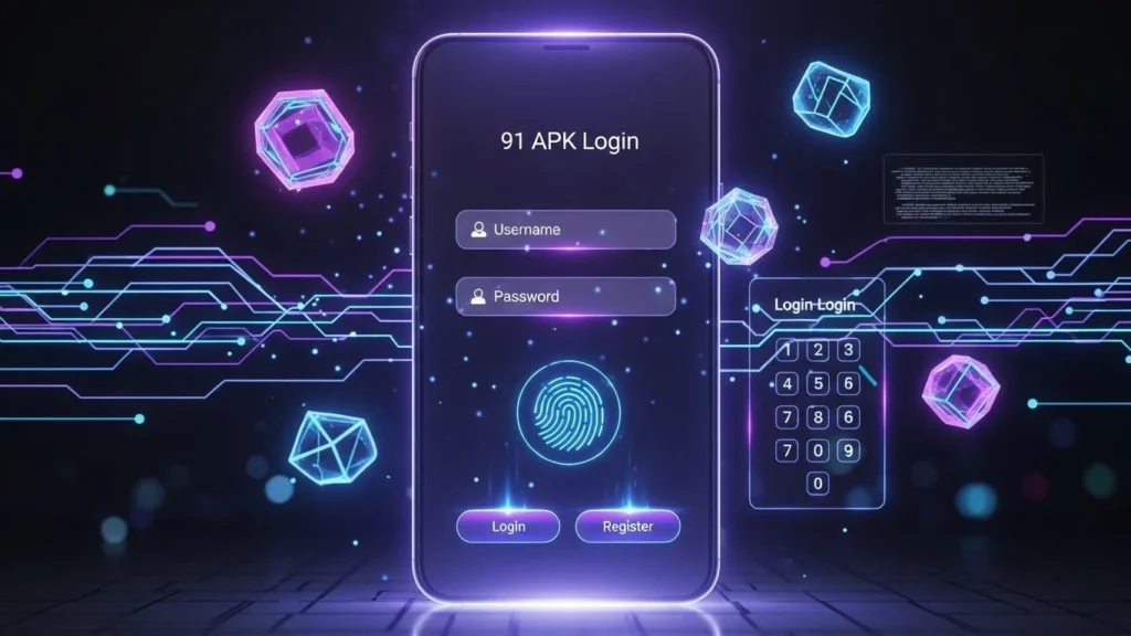 User entering credentials on 91 Club APK Login screen to start playing