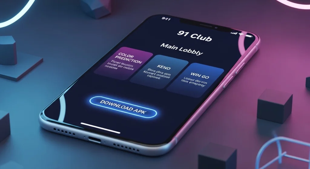 91 Club Download APK official game dashboard