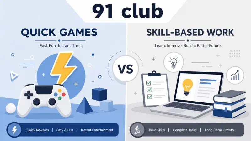 91 club vs skill based apps comparison infographic